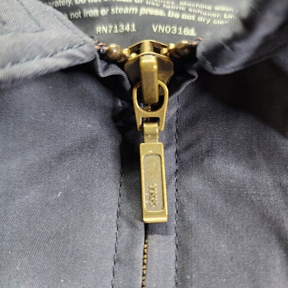 LL Bean Jacket Blue Gray Full Zip Harrington‎ Bomber Golf Grandpa OHYM7 Large - Picture 6 of 13
